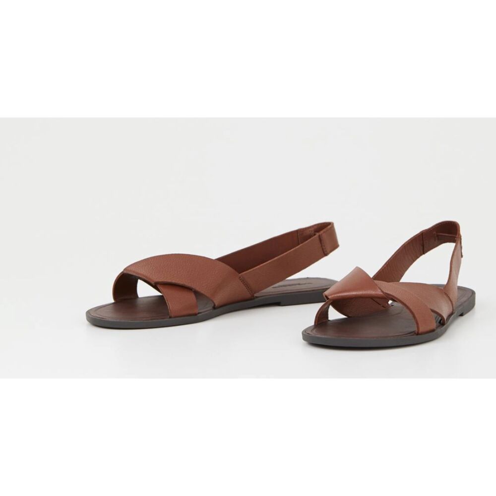 Vagabond Tia 2.0 Cognac Brown Leather Knot Sandals Size 10 New